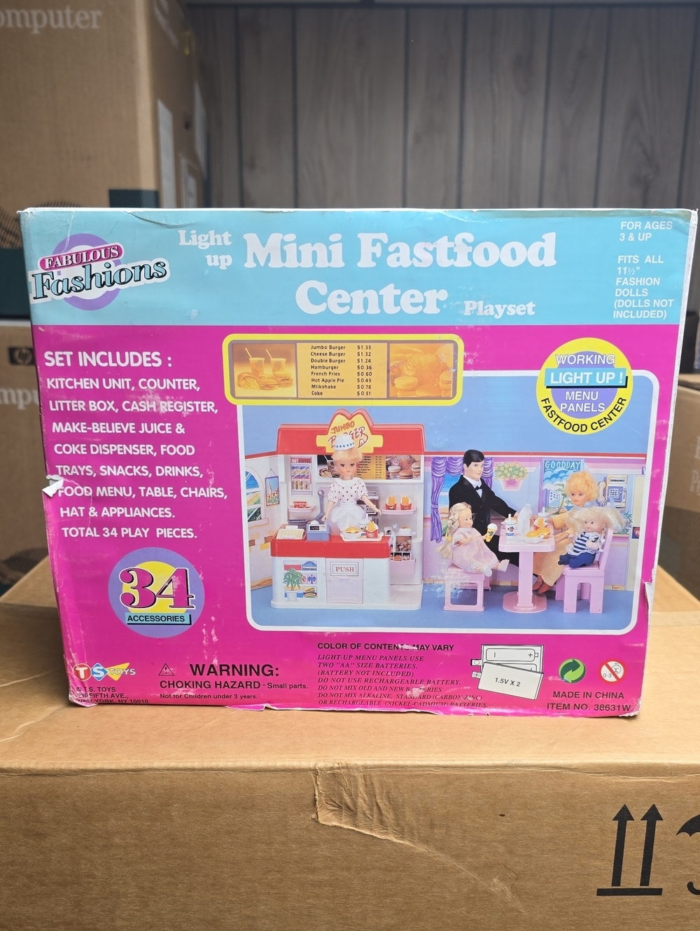 Fabulous Fashions Light Up Mini Fastfood Center Playset - Vintage